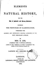 Tapa de Elements of natural history