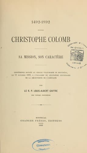Tapa de Christophe Colomb