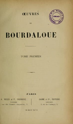 Tapa de Œuvres de Bourdaloue