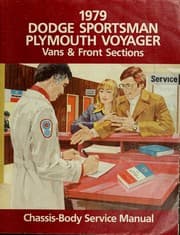Tapa de Service manual vans, wagons, front section vehicles