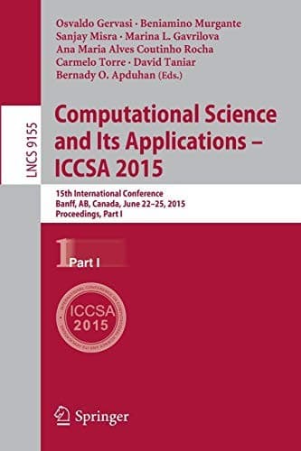 Tapa de Computational Science and Its Applications -- ICCSA 2015