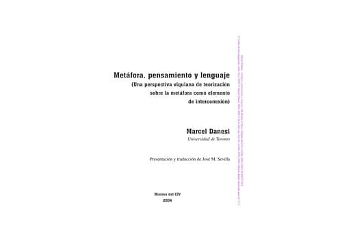 Tapa de Metáfora, pensamiento y lenguaje