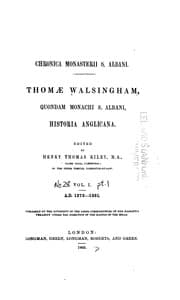 Tapa de Thomas Walsingham, quondam monachi S. Albani, historia anglicana