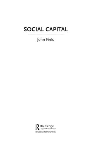 Tapa de Social capital