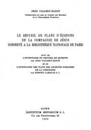 Tapa de Le recueil de plans d'edifices de la Compagnie de Jesus conserve a la Bibliotheque nationale de Paris
