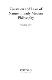 Tapa de Causation and laws of nature in early modern philosophy