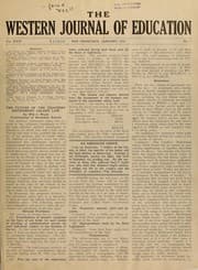 Tapa de The Western journal of education