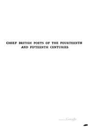 Tapa de Chief British poets of the fourteenth and fifteenth centuries