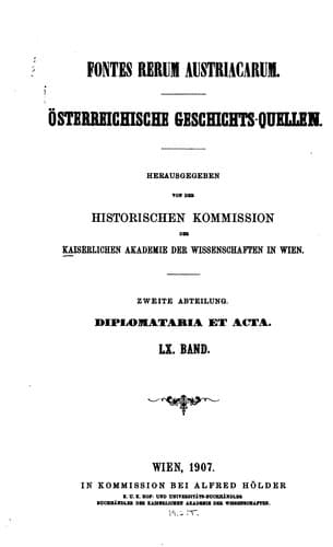 Tapa de Fontes Rerum Austriacarum