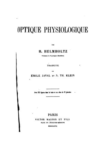 Tapa de Optique physiologique