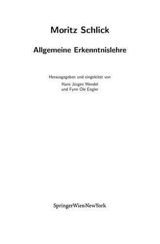 Tapa de Allgemeine Erkenntnislehre
