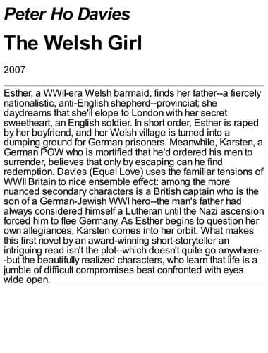Tapa de The Welsh girl