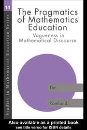 Tapa de The pragmatics of mathematics education