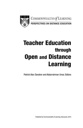 Tapa de Teacher education through open and distance learning