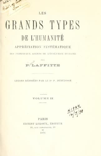 Tapa de Les grands types de l'humanité
