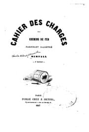 Tapa de Cahier des charges des chemins de fer