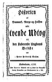 Tapa de Historien af Danmark, Norge og Holsten udi tvende Udtog til den studerende Ungdoms Bedste