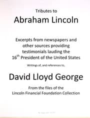 Tapa de Tributes to Abraham Lincoln