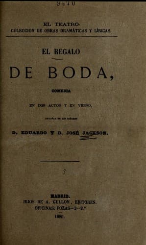 Tapa de El regalo de boda