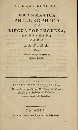 Tapa de As duas linguas