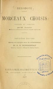 Tapa de Morceaux choisis, publiés et annotés par Éd. Tournier