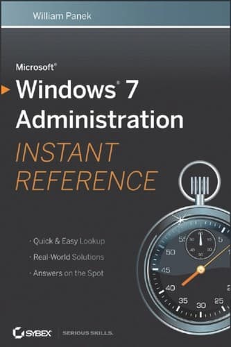 Tapa de Microsoft Windows 7 administration instant reference