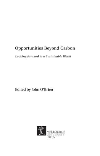 Tapa de Opportunities beyond carbon