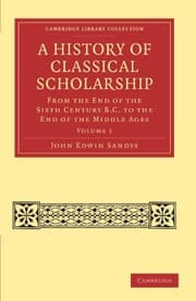 Tapa de A History of Classical Scholarship