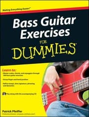 Tapa de Bass guitar exercises for dummies