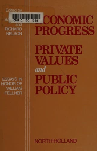 Tapa de Economic progress, private values, and public policy