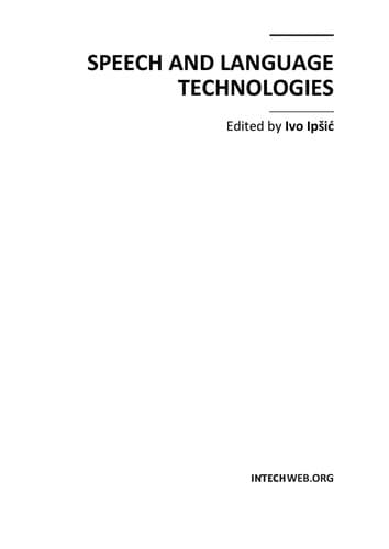 Tapa de Speech and language technologies