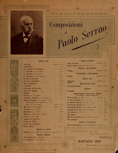 Tapa de Minuetto, arpa sola
