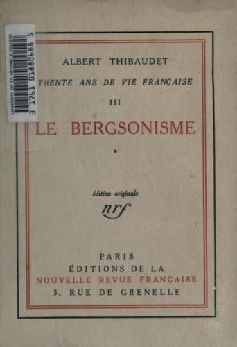 Tapa de Le Bergsonisme