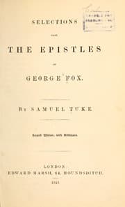 Tapa de Selections from the epistles of George Fox