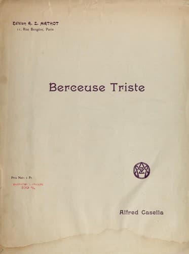 Tapa de Berceuse triste