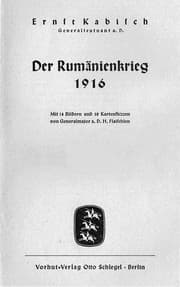 Tapa de Der Rumänienkrieg 1916
