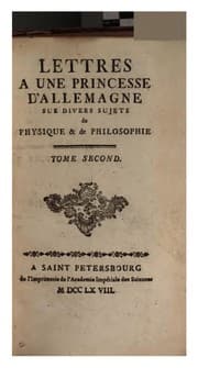 Tapa de Lettres a une princesse d'Allemagne sur divers sujets de physique & de philosophie
