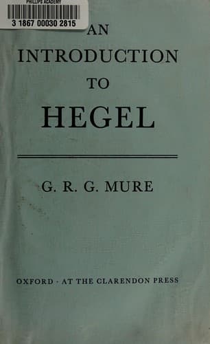 Tapa de An introduction to Hegel