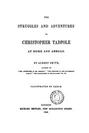 Tapa de The struggles and adventures of Christopher Tadpole at home and abroad