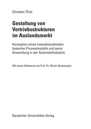 Tapa de Gestaltung von Vertriebsstrukturen im Auslandsmarkt