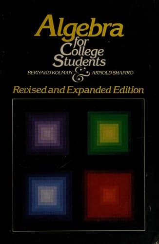 Tapa de Algebra for college students