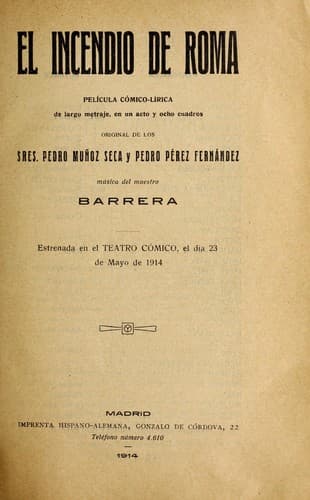 Tapa de El incendio de Roma