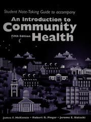 Tapa de Student note-taking guide to accompany An introduction to community health