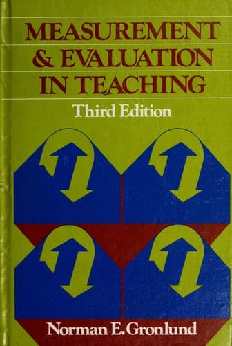 Tapa de Measurement and evaluation in teaching