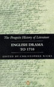 Tapa de English Drama to 1710 (Hist of Literature)
