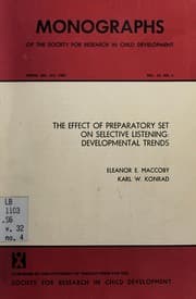 Tapa de The effect of preparatory set on selective listening