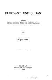 Tapa de Floovant und Julian nebst einem Anhang über die Oktaviansage