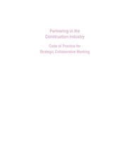 Tapa de Partnering in the construction industry