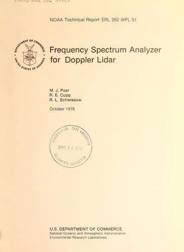 Tapa de Frequency spectrum analyzer for Doppler lidar