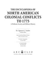Tapa de The encyclopedia of North American colonial conflicts to 1775